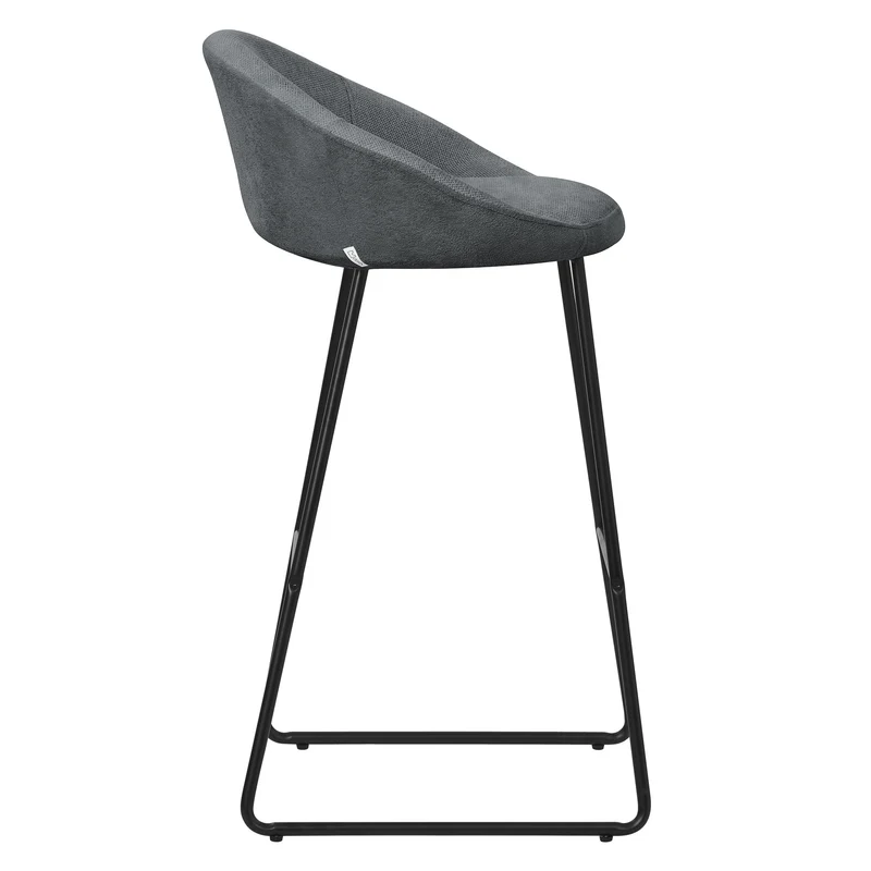 Barhocker 4er Set Anthrazit 56x94x50 cm mit Rückenlehne und Fußstütze bis 120 kg ML-Design