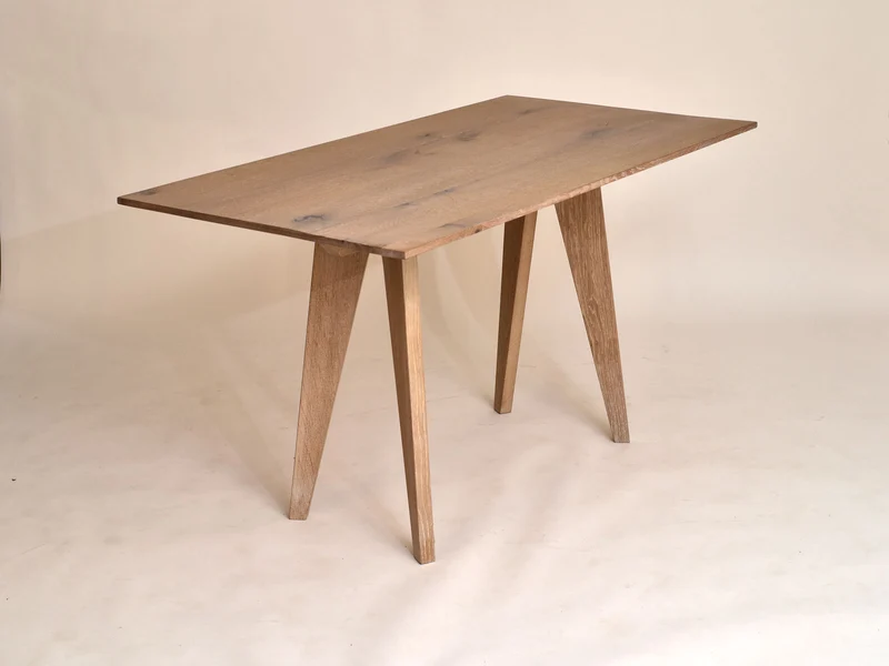 Tisch Tablo, Wildeiche Weißöl, 140/75 cm - Kleiner Tisch zum kleinen Preis
