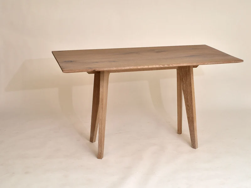 Tisch Tablo, Wildeiche Weißöl, 140/75 cm - Kleiner Tisch zum kleinen Preis