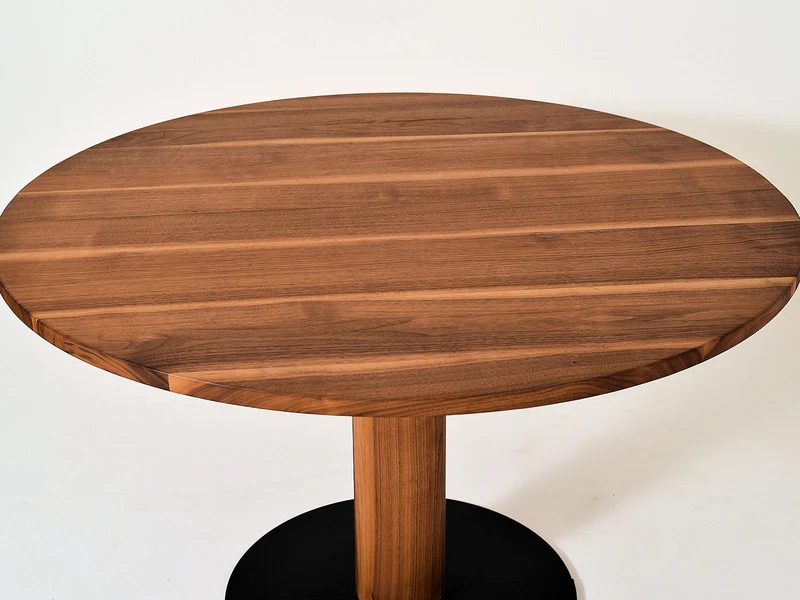 Tisch Rondonero, Nussbaum, D 125 + 50 cm - echtes Schnäppchen