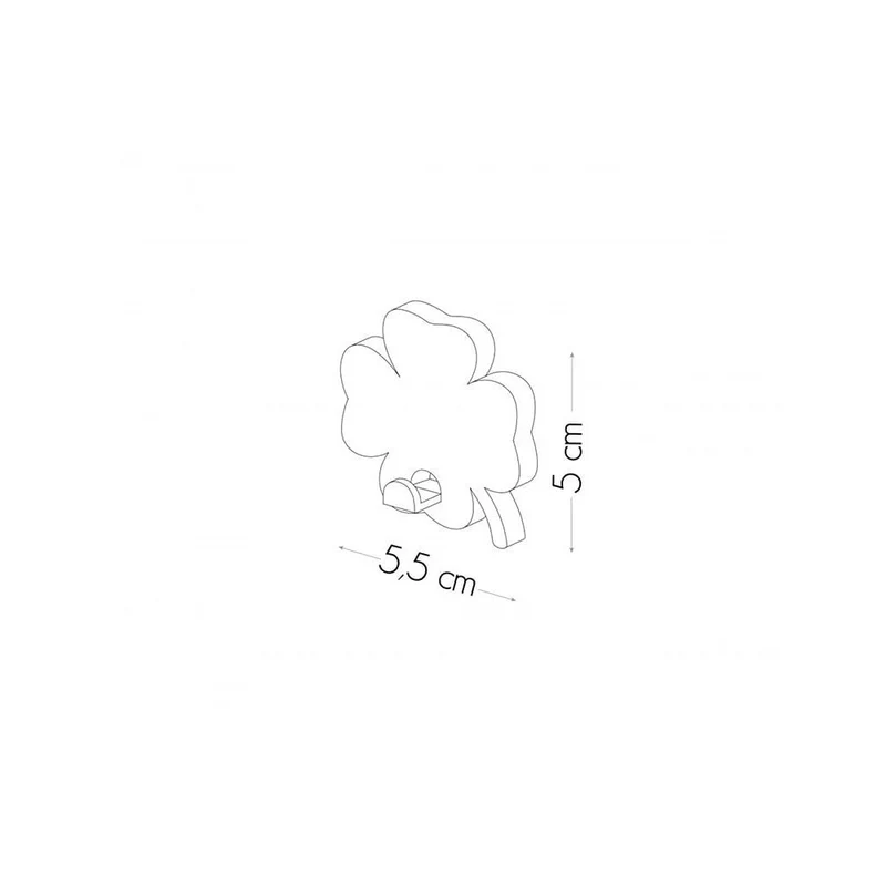 KalaMitica® Magnetischer Aufhänger Neodym, Kleeblatt, Weiss