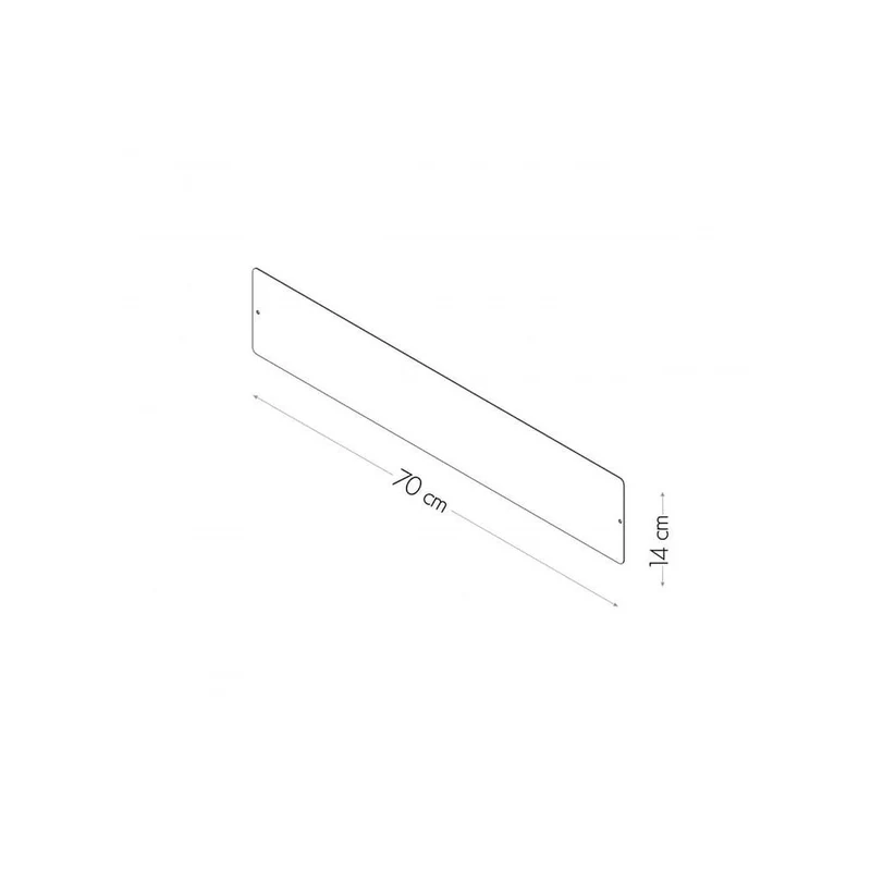 KalaMitica® Kreidetafel Magnetisch, Ohne Rahmen, 14x70cm, Beige