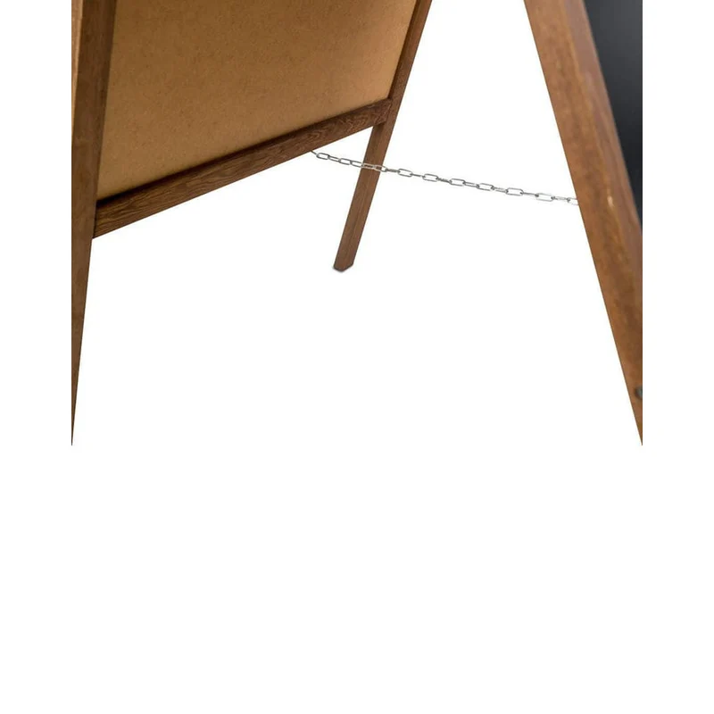 Holz Kreidetafel-Aufsteller, 60x100cm, Dunkelbraun, Indoor