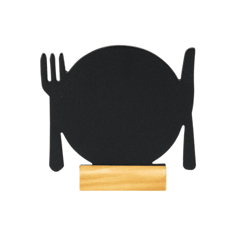 Tischkreidetafel „Teller mit Besteck“ Aufsteller 25×24 cm