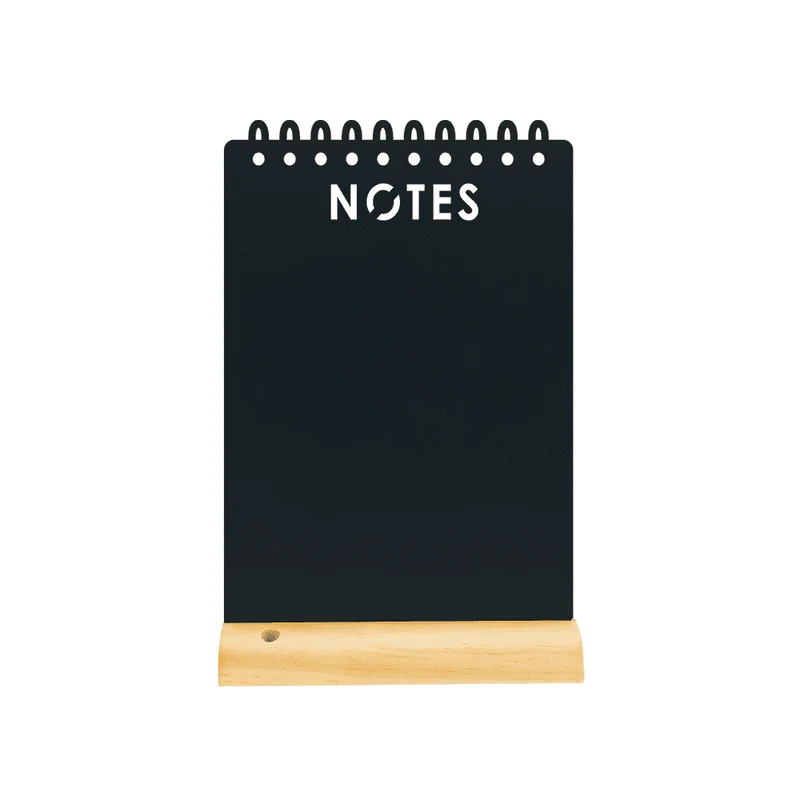 Tischkreidetafel „Notes“ Aufsteller 21×34 cm mit Holzfuss