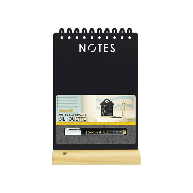 Tischkreidetafel „Notes“ Aufsteller 21×34 cm mit Holzfuss