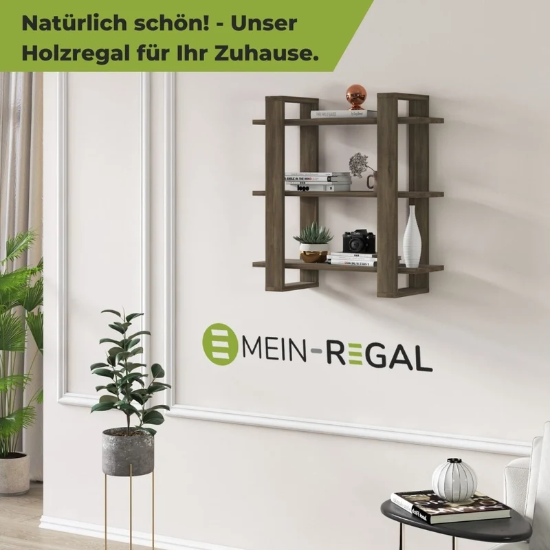 Mein-Regal Wandregal DUOMO aus Holz MDF, bis zu 3 Fächer