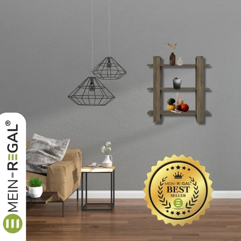 Mein-Regal Wandregal DUOMO aus Holz MDF, bis zu 3 Fächer