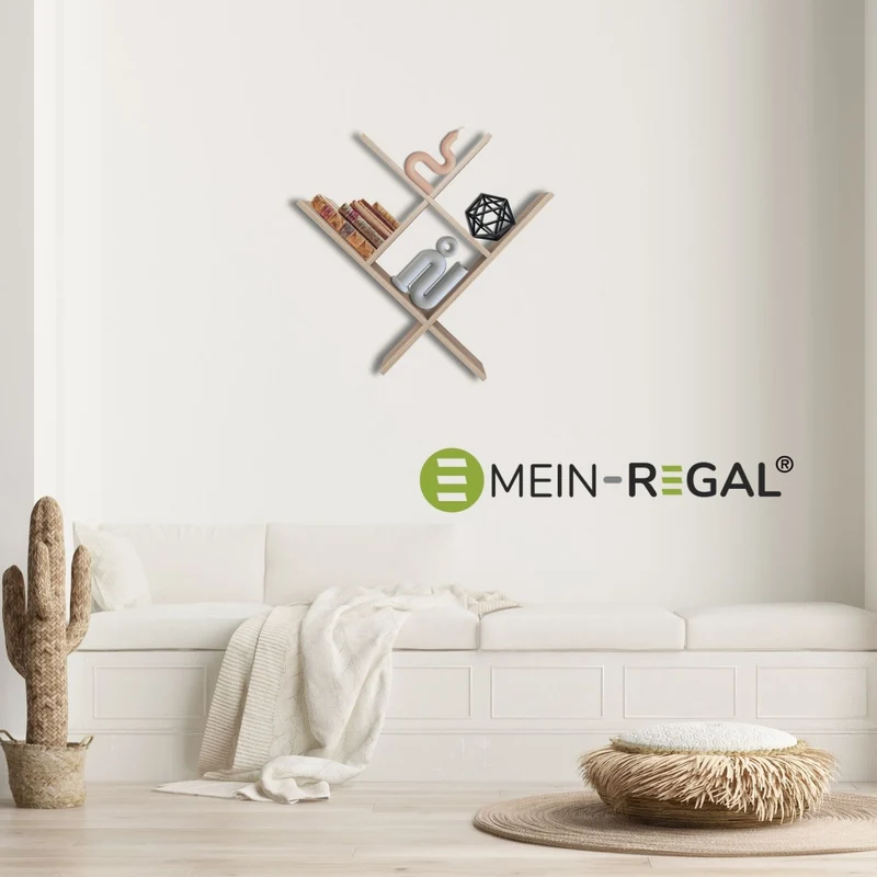 Mein-Regal Wandregal VALLE aus Holz MDF, bis zu 5 Fächer