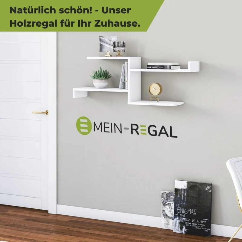 Mein-Regal Wandregal DEROSSO aus Holz MDF, bis zu 4 Fächer