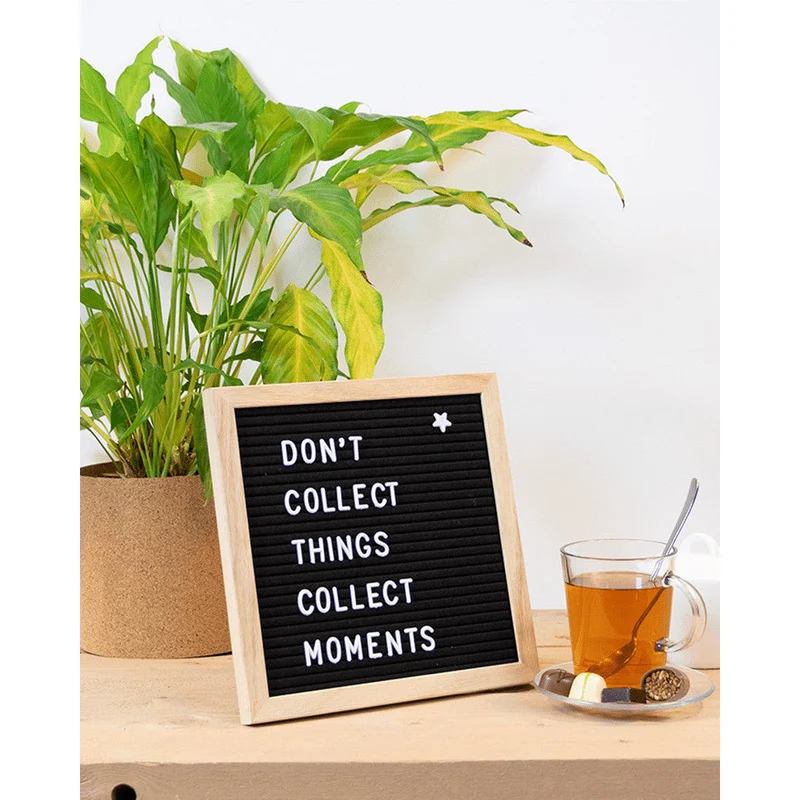 Securit® Buchstabentafel mit Holzrahmen, Letterboard, 30x30cm
