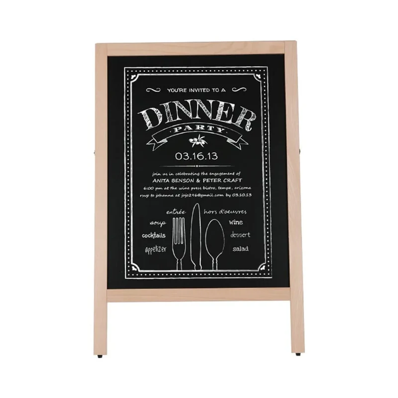 Holz Gehwegkreidetafel 105×68cm, Buche