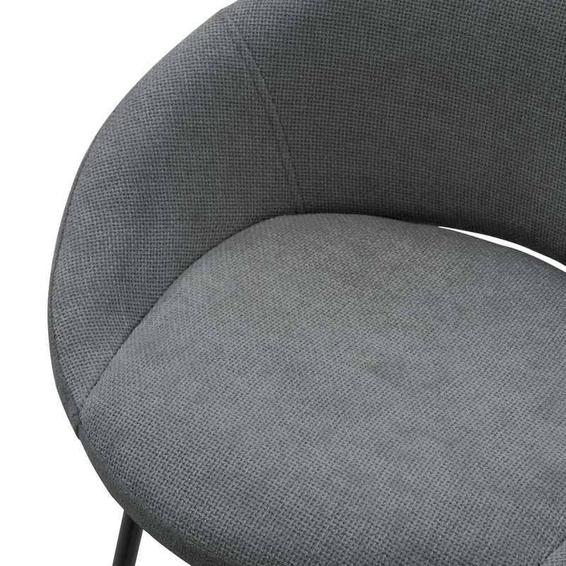 Barhocker 2er Set Anthrazit 56x94x50 cm mit Rückenlehne und Fußstütze bis 120 kg ML-Design