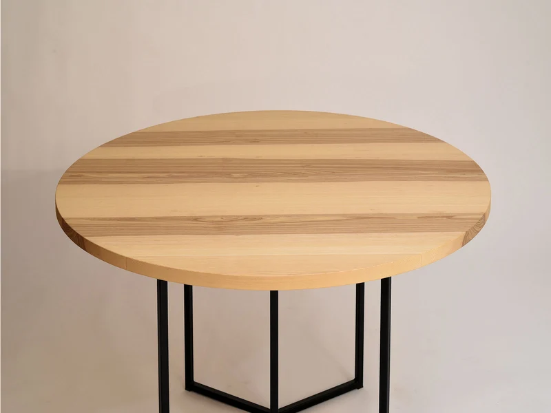 Tisch Orbis, Esche - D 110+ 50 cm zum Outlet-Preis