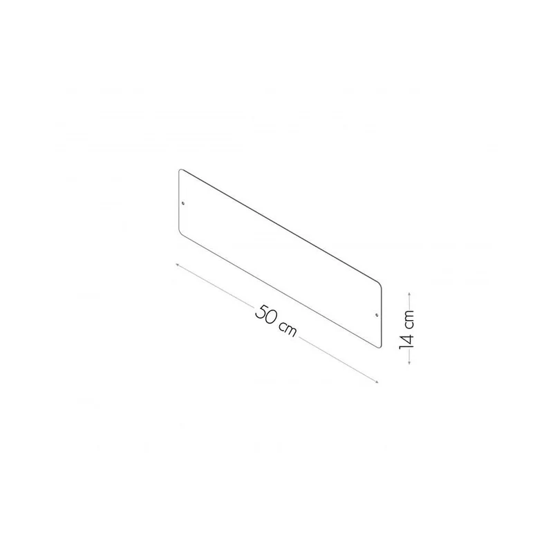 KalaMitica® Kreidetafel Magnetisch, Ohne Rahmen, 14x50cm, Rostfarbe