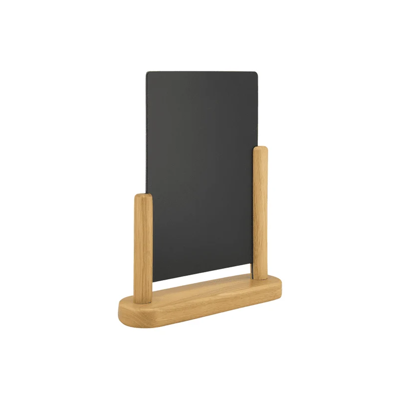 Securit® Tischkreidetafel mit Holzrahmen, Hellbraun, DIN A5