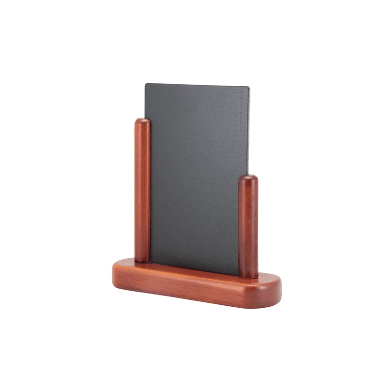 Securit® Tischkreidetafel mit Holzrahmen, Mahagoni, DIN A6