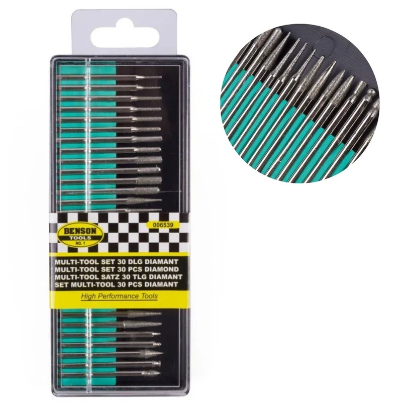 Diamant Schleifer Set 30tlg MULTI-WERKZEUG-SET Diamant Fräser Mini Schleifer Stifte Bitsatz