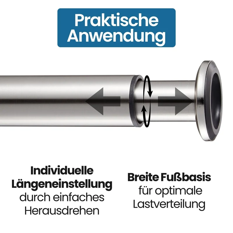 Möbelfüße höhenverstellbar Ø38mm 4er-SET Edelstahl Optik Metall Sofafüße