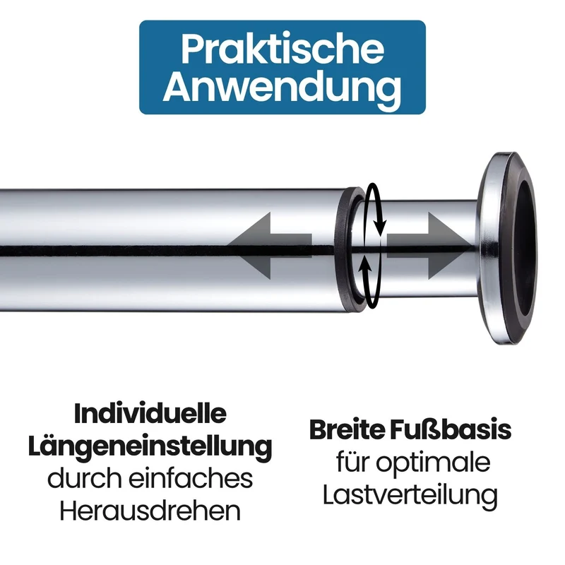 Möbelfüße Metall Chrom verstellbar Ø38mm Bettfüße Schrankfüße