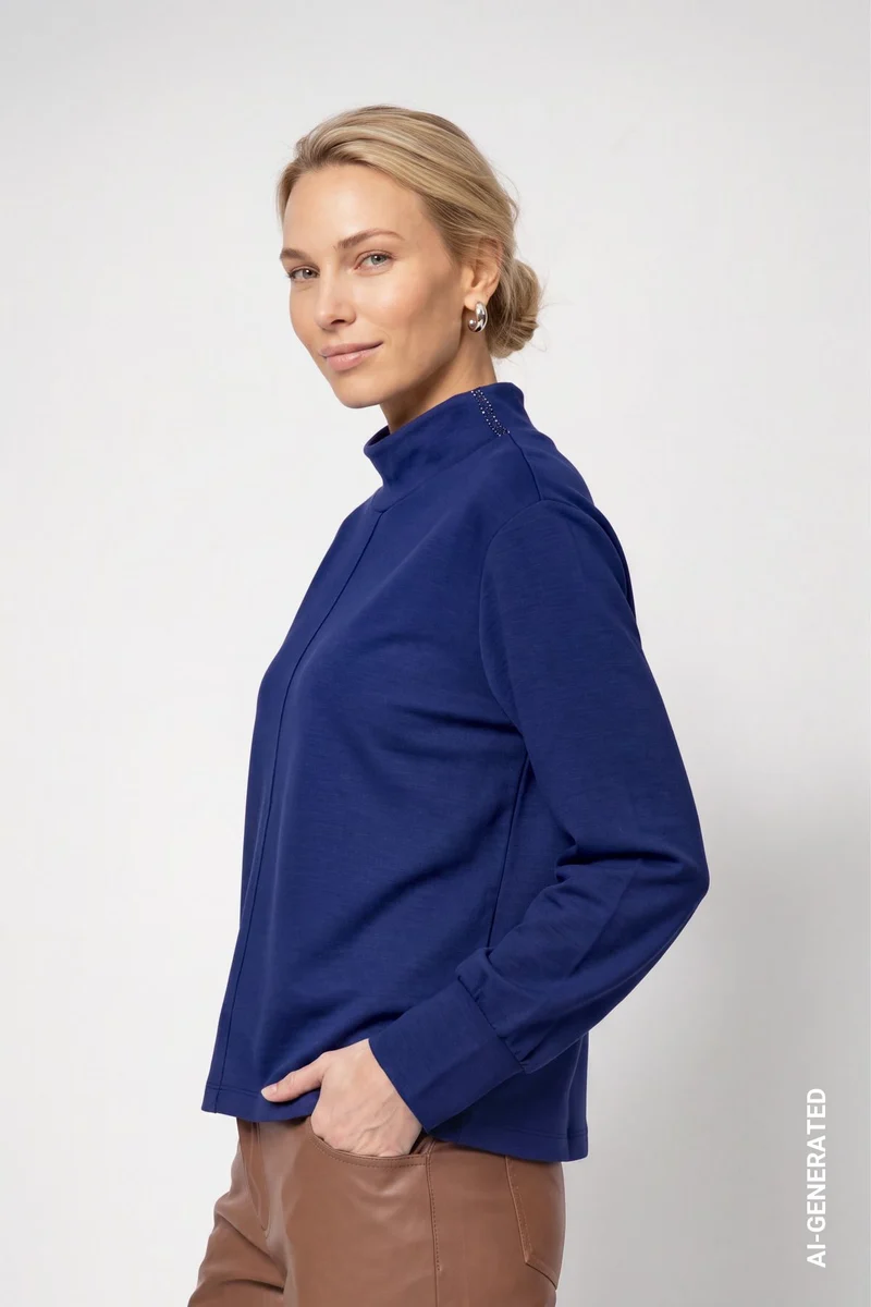Sweatshirt mit Stehkragen