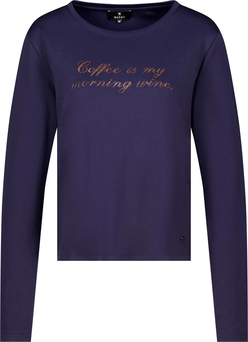 Langarmshirt mit Strassschriftzug
