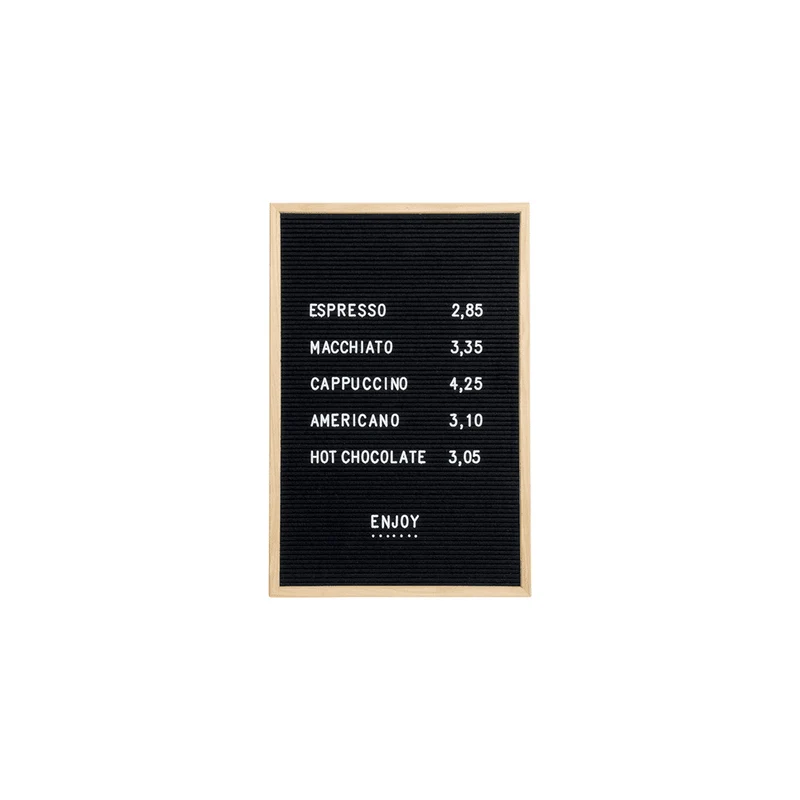 Securit® Buchstabentafel mit Holzrahmen, Letterboard Wandkreidetafel, 40x60cm