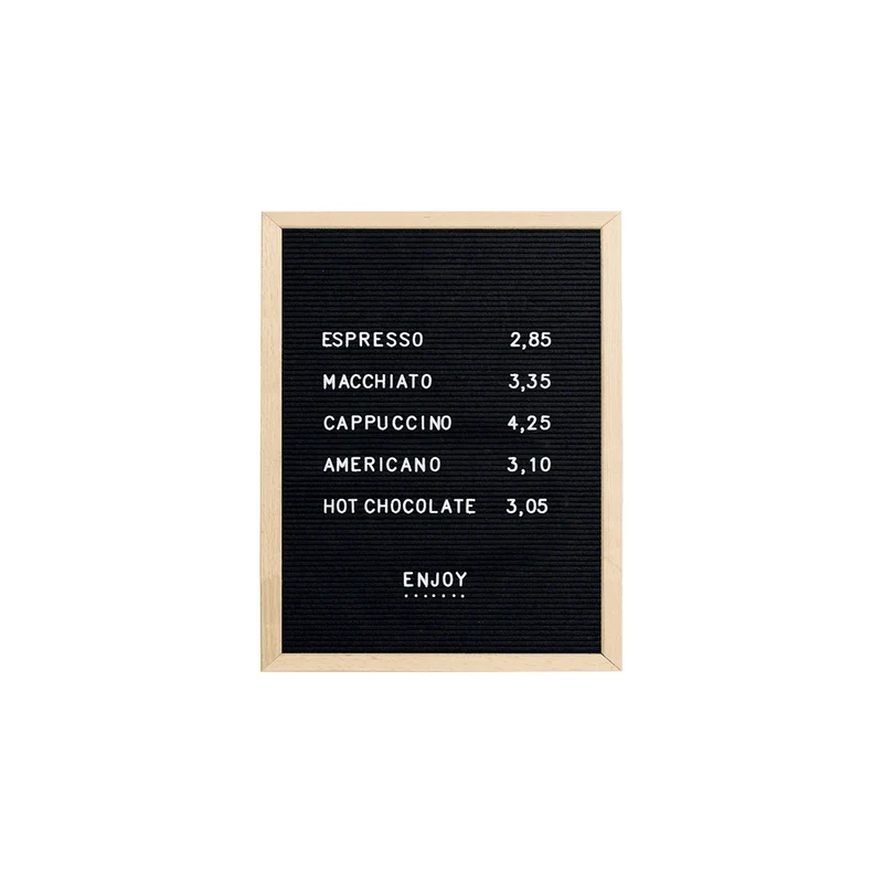 Securit® Buchstabentafel mit Holzrahmen, Letterboard Wandkreidetafel, 60x80cm
