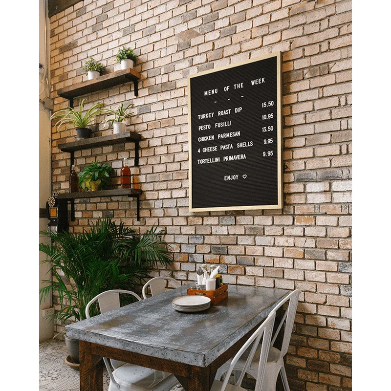 Securit® Buchstabentafel mit Holzrahmen, Letterboard Wandkreidetafel, 60x80cm