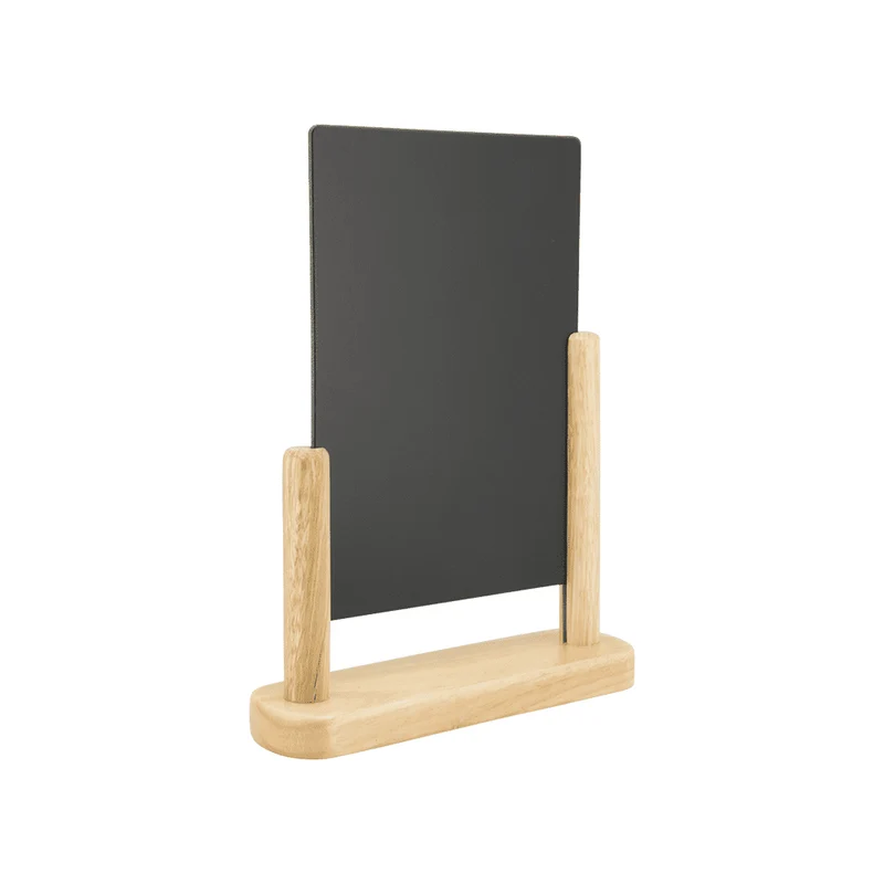 Securit® Tischkreidetafel mit Holzrahmen, Buche, DIN A6