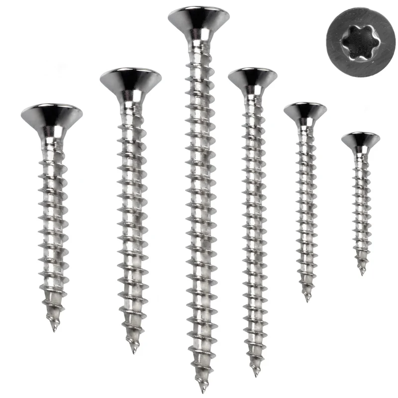 50x Spanplattenschrauben Torx Vollgewinde Edelstahl A2 V2A