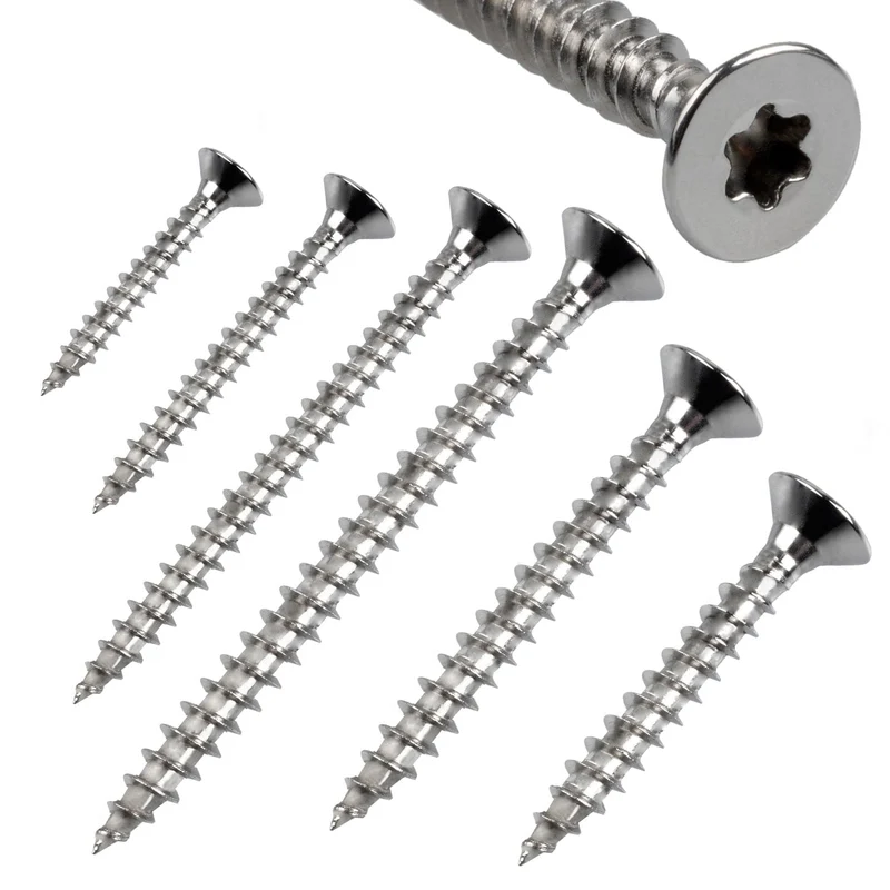 50x Spanplattenschrauben Torx Vollgewinde Edelstahl A2 V2A