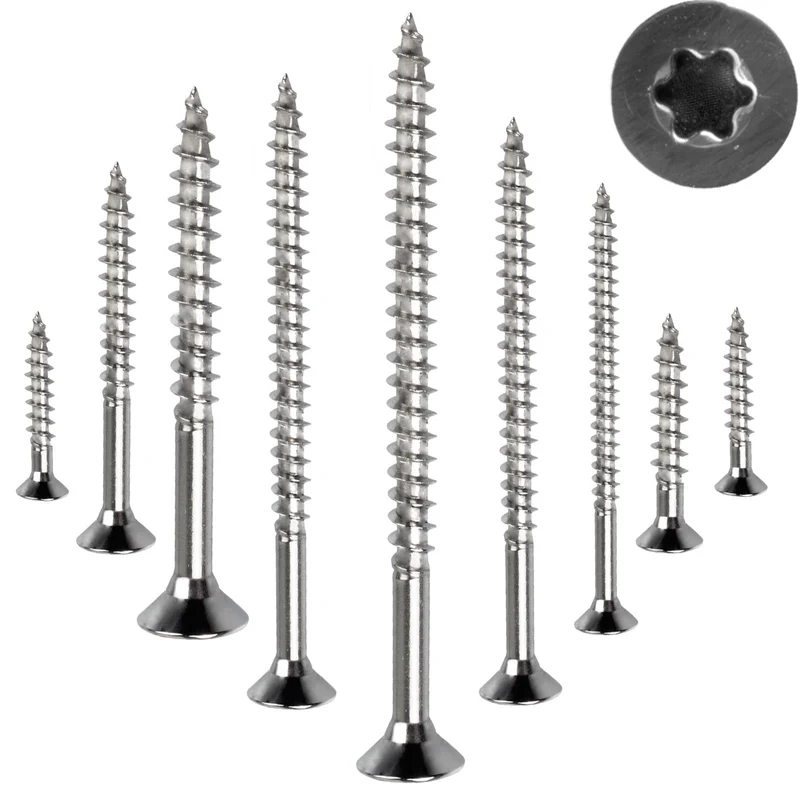 50x Spanplattenschrauben Torx Teilgewinde Edelstahl A2 V2A