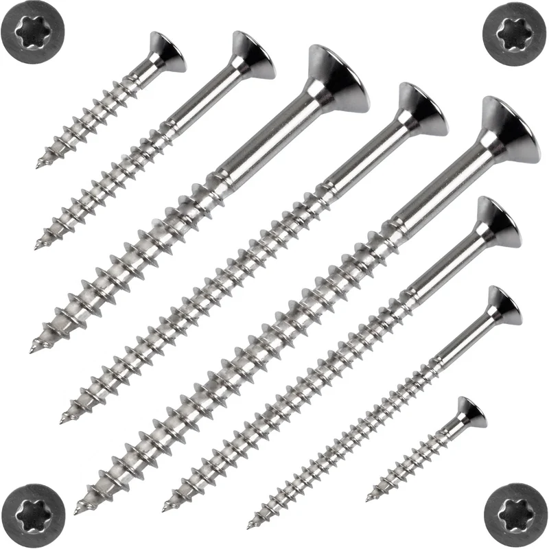 50x Spanplattenschrauben Torx Teilgewinde Edelstahl A2 V2A