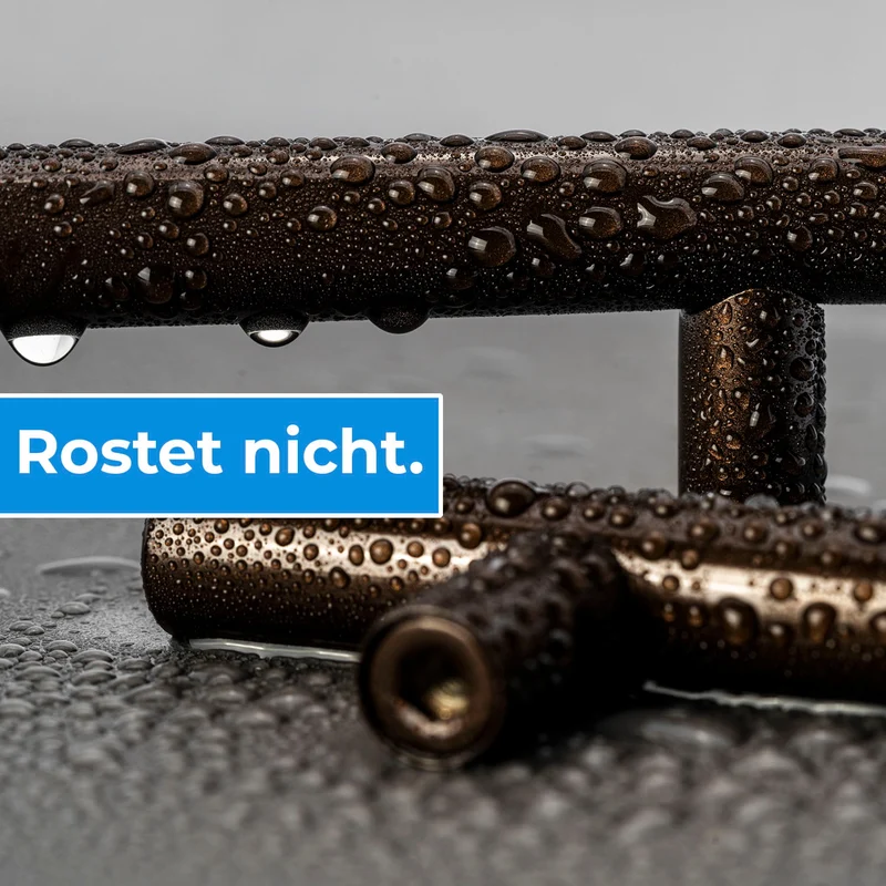 Möbelgriff Edelstahl Braun Stangengriff 10mm & 12mm Durchmesser