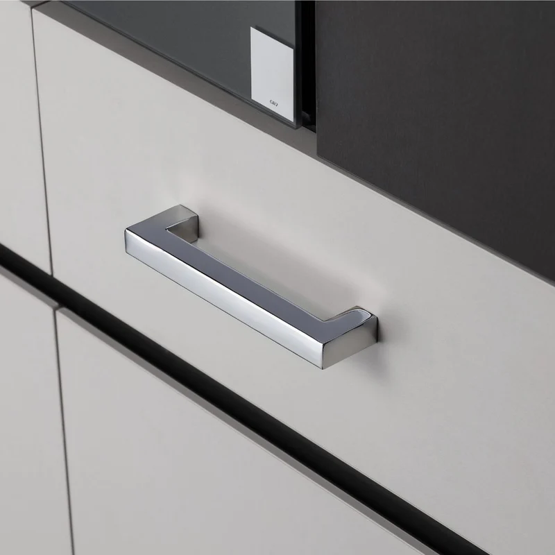 Möbelgriff Edelstahl Chrom glänzend quadratisch 15x15mm Griff Profil