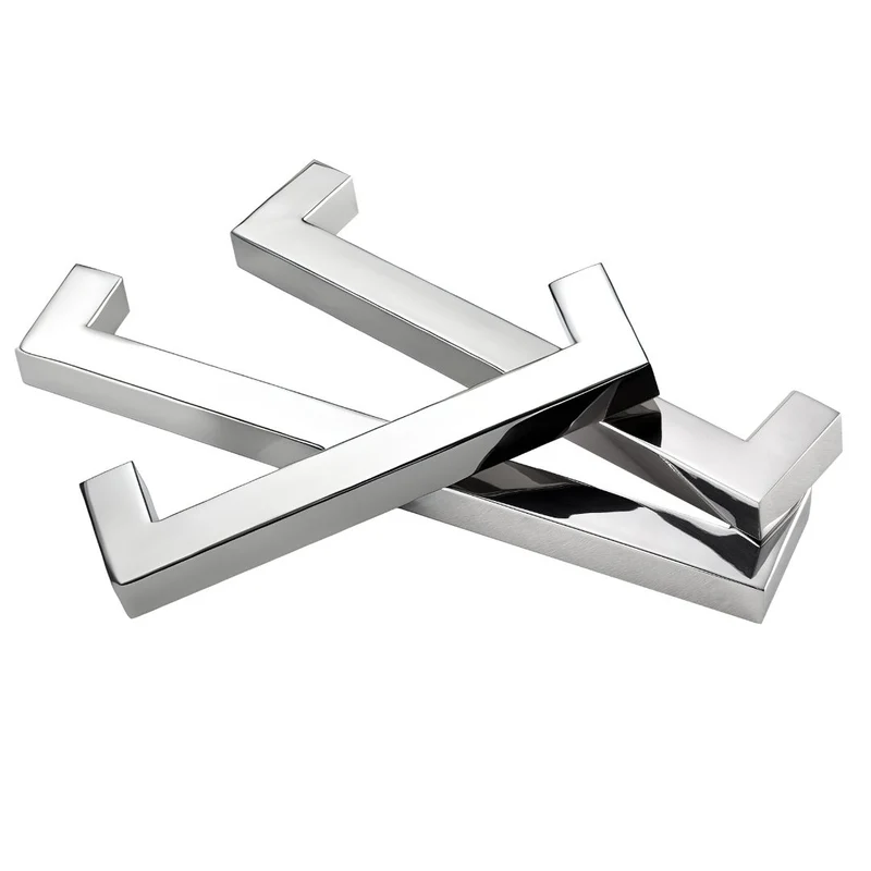 Möbelgriff Edelstahl Chrom glänzend quadratisch 15x15mm Griff Profil