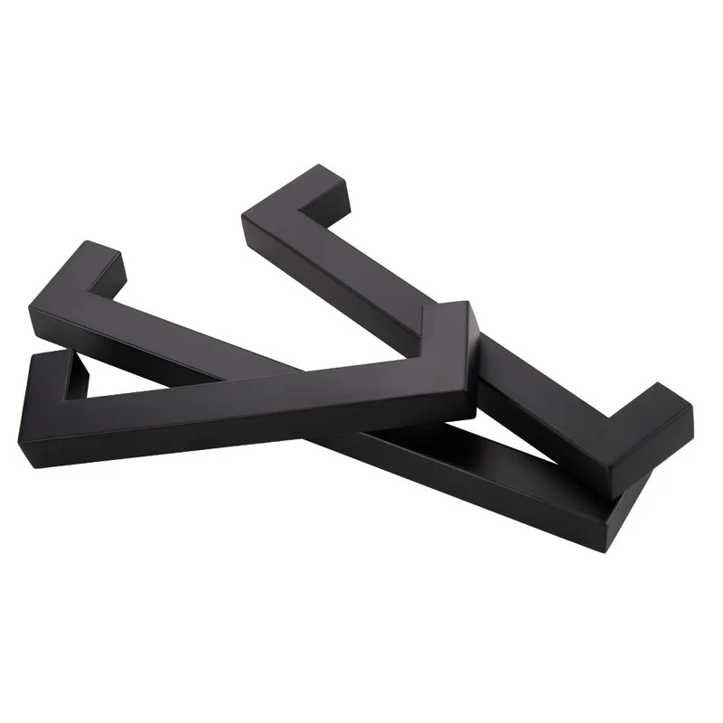 Möbelgriff aus Edelstahl Schwarz matt quadratisch 15x15mm Profil