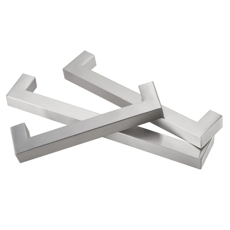 Möbelgriffe quadratisch Edelstahl gebürstet mit Profil 15x15mm