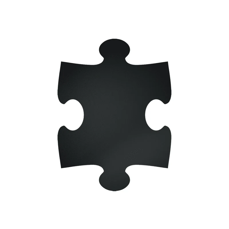 Securit® Wandkreidetafel Silhouette Puzzle, 6er-Set, 40x30cm
