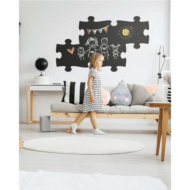 Securit® Wandkreidetafel Silhouette Puzzle, 6er-Set, 40x30cm