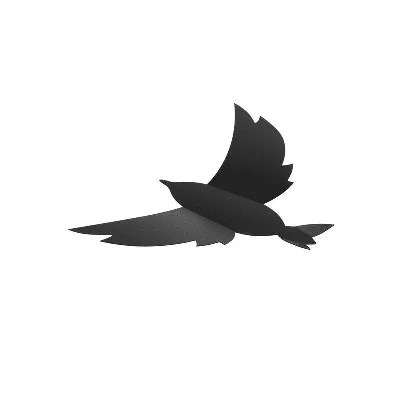 Securit® 3D Wandkreidetafel Silhouette Vogel, 7er-Set, 22x14cm