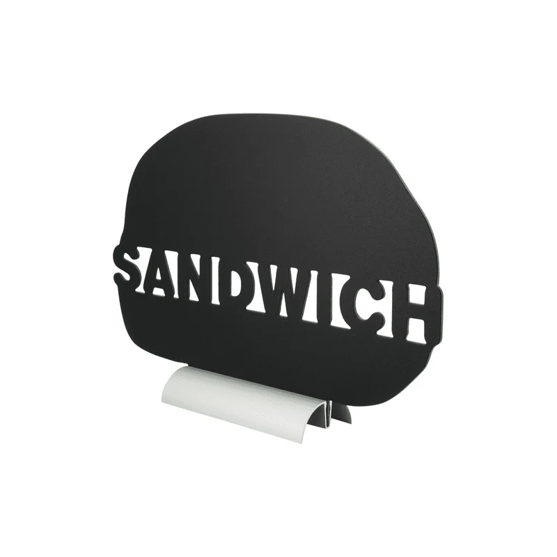 Securit®, Tischkreidetafel Aufsteller mit Aluminiumfuss, "Sandwich" Form-Silhouette, 34x24cm