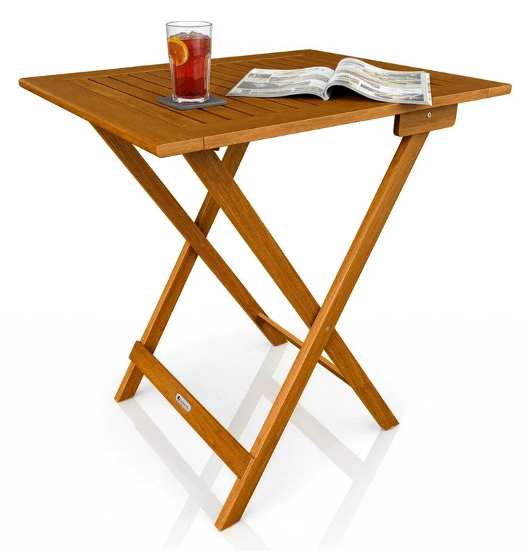 B-Ware Beistelltisch Zadar klappbar Akazienholz wetterfest für Garten Balkon 60x60x76cm