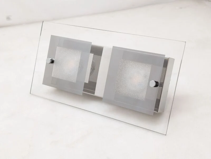 B-Ware Lindby Deckenleuchte LED Lampe 2-flammig warmweiß Silber Chrom 30x15cm IP20