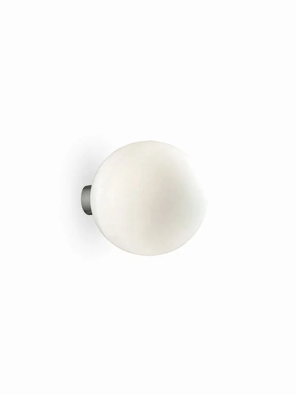 B-Ware Ideallux Wandleuchte Wandlampe Mapa Bianco AP1 LED Leuchte Glas weiß verchromt
