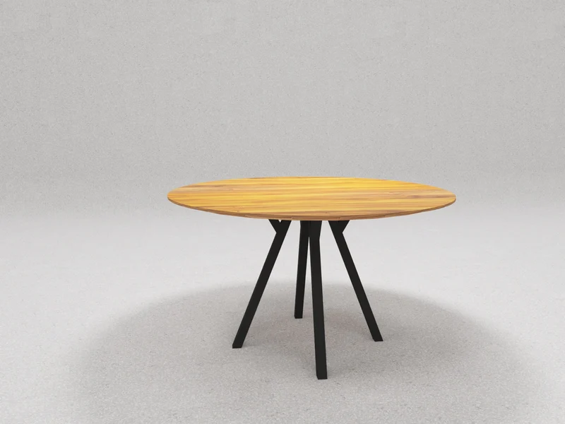 Tisch Panyo - Skulptur aus Holz und Stahl