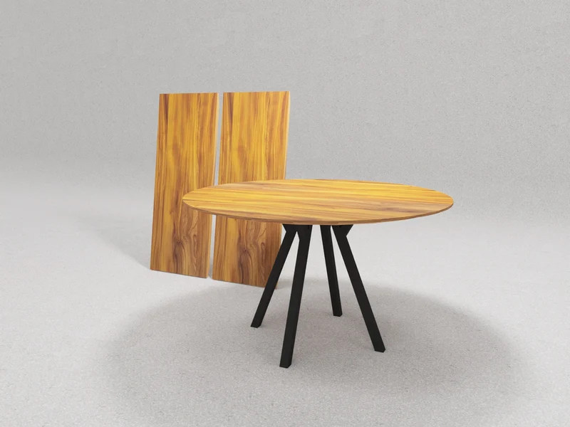 Tisch Panyo - Skulptur aus Holz und Stahl