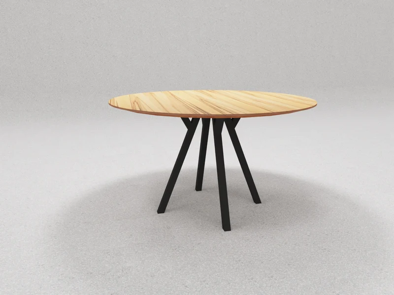 Tisch Panyo - Skulptur aus Holz und Stahl
