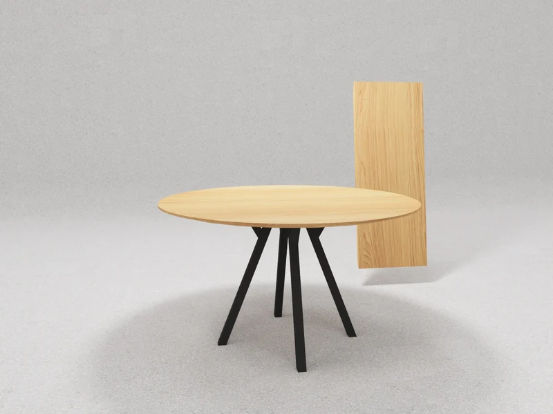 Tisch Panyo - Skulptur aus Holz und Stahl